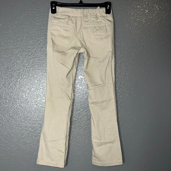 Nautica Girls Size 10 Khaki Uniform Pants Adjustable Waist School Wear - Picture 2 of 4